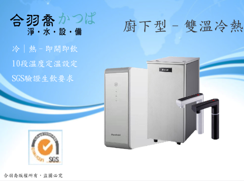 愛惠浦HS288T-plus 雙溫廚下型飲水機 搭配DF-400 RO直輸機